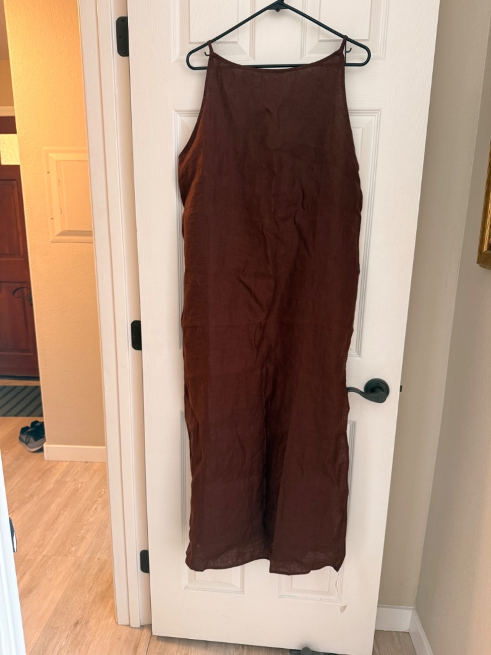 Reformation Serena Linen Dress Brown - Size 10 - Picture 5 of 7